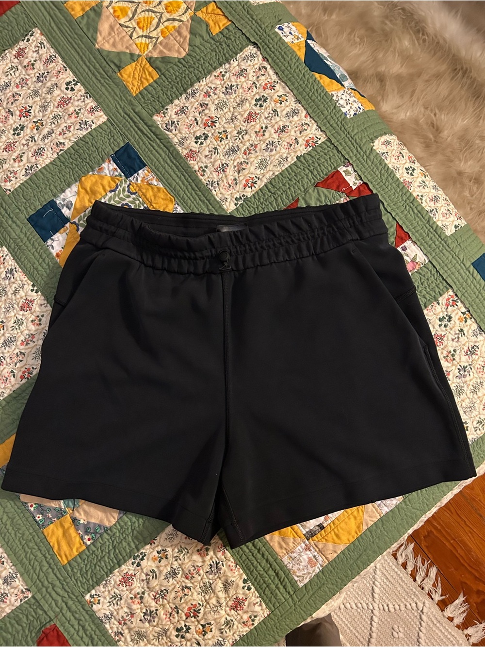 lululemon athletica Black Softstream Athletic Elastic-Waist Shorts